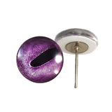 Purple Octopus Glass Eyes on Wire Pin Posts
