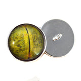 Sew On Buttons Green Python Snake Reptile Glass Eyes