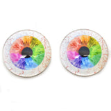 Rainbow Human Glass Eyes with Whites for Dolls