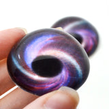 High Domed Rainbow Spiral Galaxy Glass Eyes