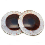 Dark Brown Human Glass Eyes with Whites