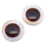 Dark Brown Human Glass Eyes with Whites