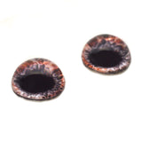 High Domed Red and Black Fantasy Glass Eyes
