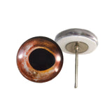 Red Bass Fish Glass Eyes on Wire Pin Posts