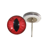 Red Cat Glass Eyes on Wire Pin Posts