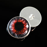 Sew On Buttons Red Demon Glass Eyes