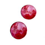 Red Moon Glass Cabochons