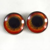 Sew On Buttons Red Parrot Glass Eyes
