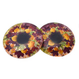 Richly Colored Autumn Leaves Glass Eyes
