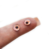 Soft Pink Rose Flower Glass Eyes