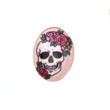Rosey Skull Rose Gold 13x18 Cabochon