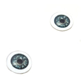 Sage Green and Blue Human Glass Eyes with White Scleras