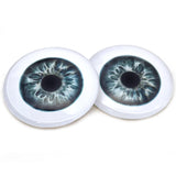 Sage Green and Blue Human Glass Eyes with White Scleras