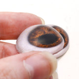High Domed Side Glance Brown Human Glass Eyes