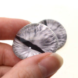 High Domed Silver Dragon Glass Eyes