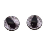 High Domed Silver Gray Cat or Dragon Glass Eyes