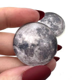 Silver Moon Glass Cabochons