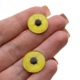 Lemon Slice Yellow Glass Eyes