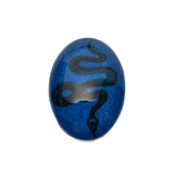 Dark Blue Metallic Snake 18x25 Cabochon