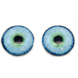Soft Blue and Green Human Glass Eyes