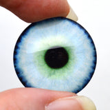 Soft Blue and Green Human Glass Eyes