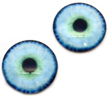 Soft Blue and Green Human Glass Eyes