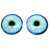 Soft Blue and Green Human Glass Eyes