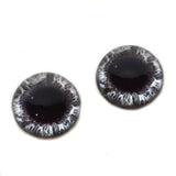High Domed Sparkling Dark Gray Human Glass Eyes