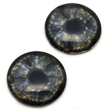 Spotted Gray Realistic Human Glass Eyes