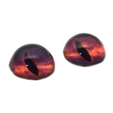 High Domed Striking Red Galaxy Dragon Glass Eyes