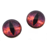 High Domed Striking Red Galaxy Dragon Glass Eyes