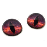 High Domed Striking Red Galaxy Dragon Glass Eyes