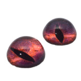 High Domed Striking Red Galaxy Dragon Glass Eyes