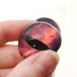 High Domed Striking Red Galaxy Dragon Glass Eyes