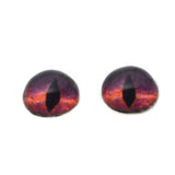 High Domed Striking Red Galaxy Dragon Glass Eyes