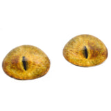 High Domed Realistic Tan Cat Glass Eyes