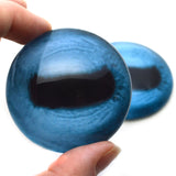 Teal Blue Goat Glass Eyes