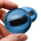 Teal Blue Goat Glass Eyes