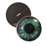 Sew On Buttons Teal Green Human Glass Eyes