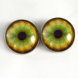Sew On Buttons Tiger Glass Eyes