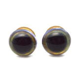 Tan and Green Tiger Plastic Safety Eyes