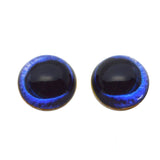 High Domed Blue Toucan Bird Glass Eyes