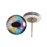 Rainbow Unicorn Glass Eyes on Wire Pin Posts