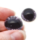 High Domed Wide Purple Dragon Glass Eyes