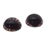 High Domed Wide Red Dragon Glass Eyes