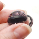 High Domed Wide Red Dragon Glass Eyes