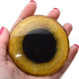 Large 78mm Yellow Owl 3 Inch Glass Eyes
