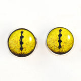 Sew On Buttons Yellow Snake Glass Eyes