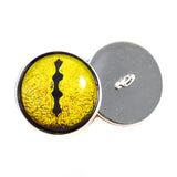 Sew On Buttons Yellow Snake Glass Eyes
