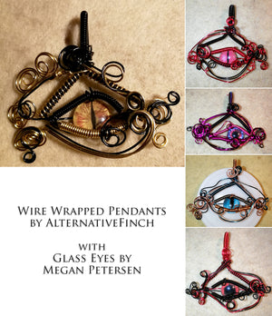 Wire Wrapped Eye Pendants by Alternative Finch